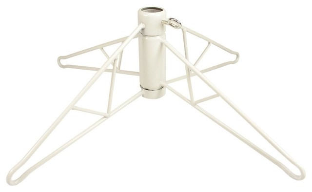 Metal Christmas Tree Stand for 4'-4.5' Artificial Trees, White, 17"x7"