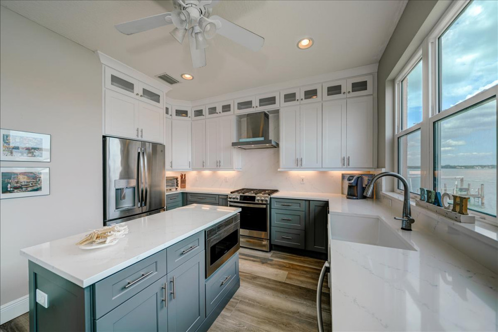 This is an example of a nautical kitchen in Tampa.