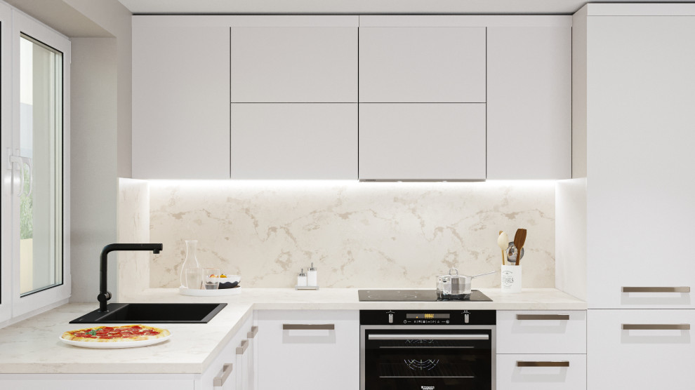 Современная кухня для квартиры за городом