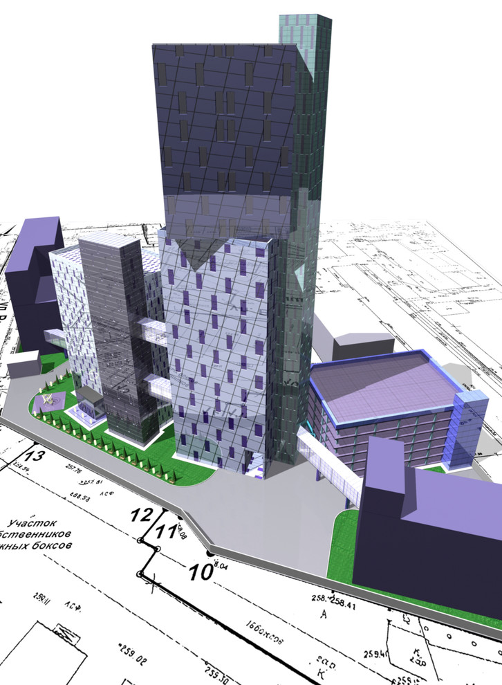 Эскизный проект офисного здания в г. Екатеринбурге