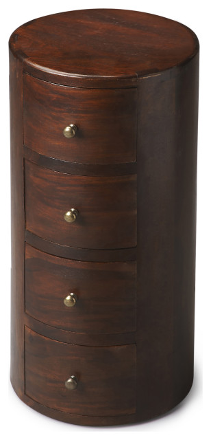 Butler Liam Wood End Table With Storage, Brown
