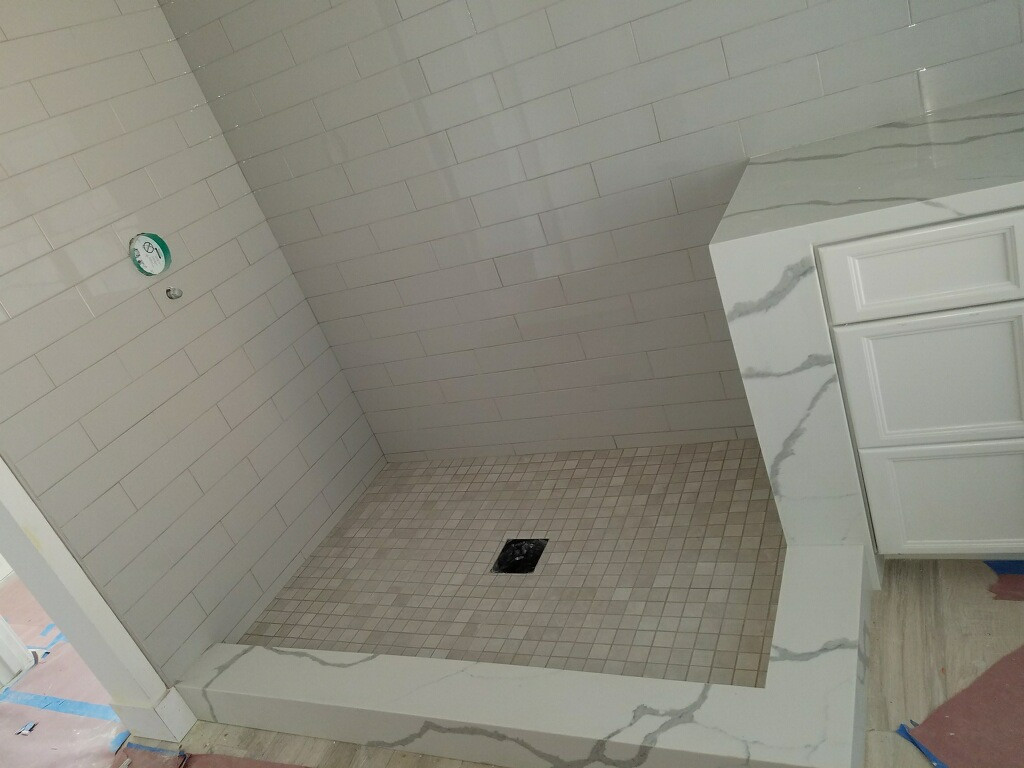 Tile and Stone Shower