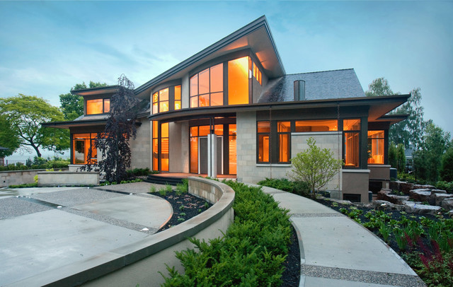 Waters Edge contemporaneo-fachada