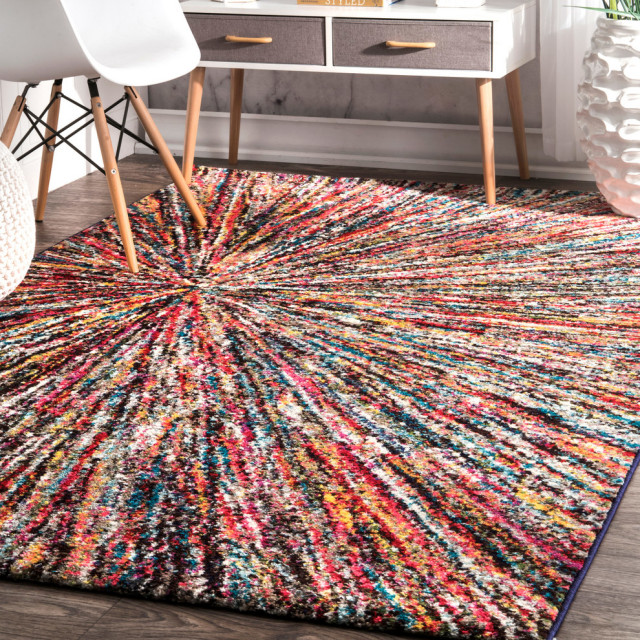 Prismatic Space Warp Rug Contemporary Area Rugs by nuLOOM Houzz