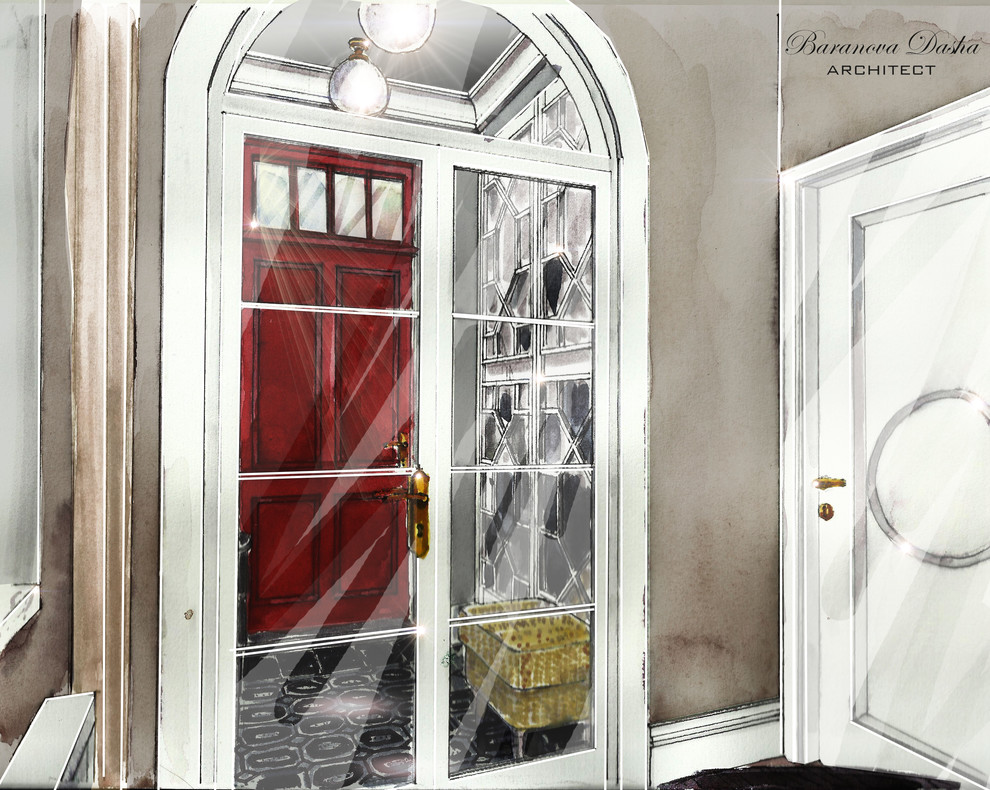 Проект таунхауса в Новой Москве площадью 300 кв м. В процессе реализации