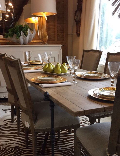Eloquence Dining Table And Aidan Gray Chairs Traditional