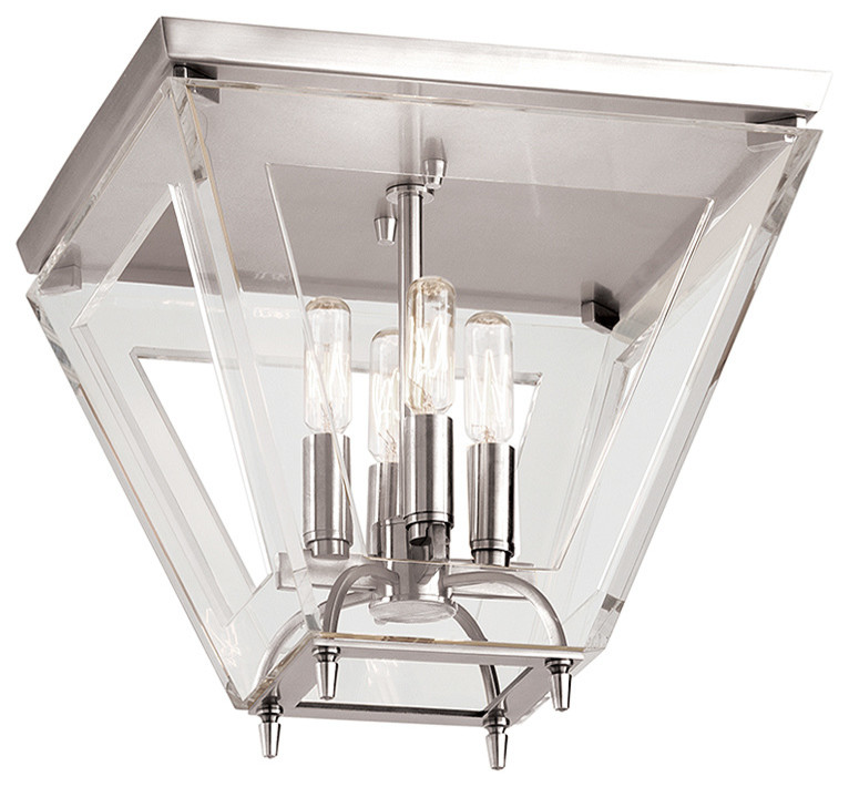 Hudson Valley Lighting 7414-PN 600 4 Light Semi Flush