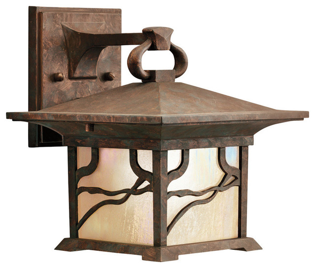 Morris 1Light Outdoor Wall Lights, Distressed Copper Rustic