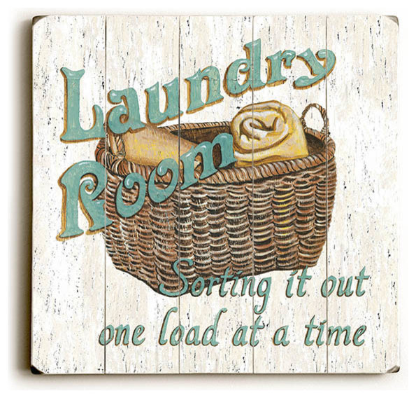 Laundry Room Wood Sign 18 X18 Planked