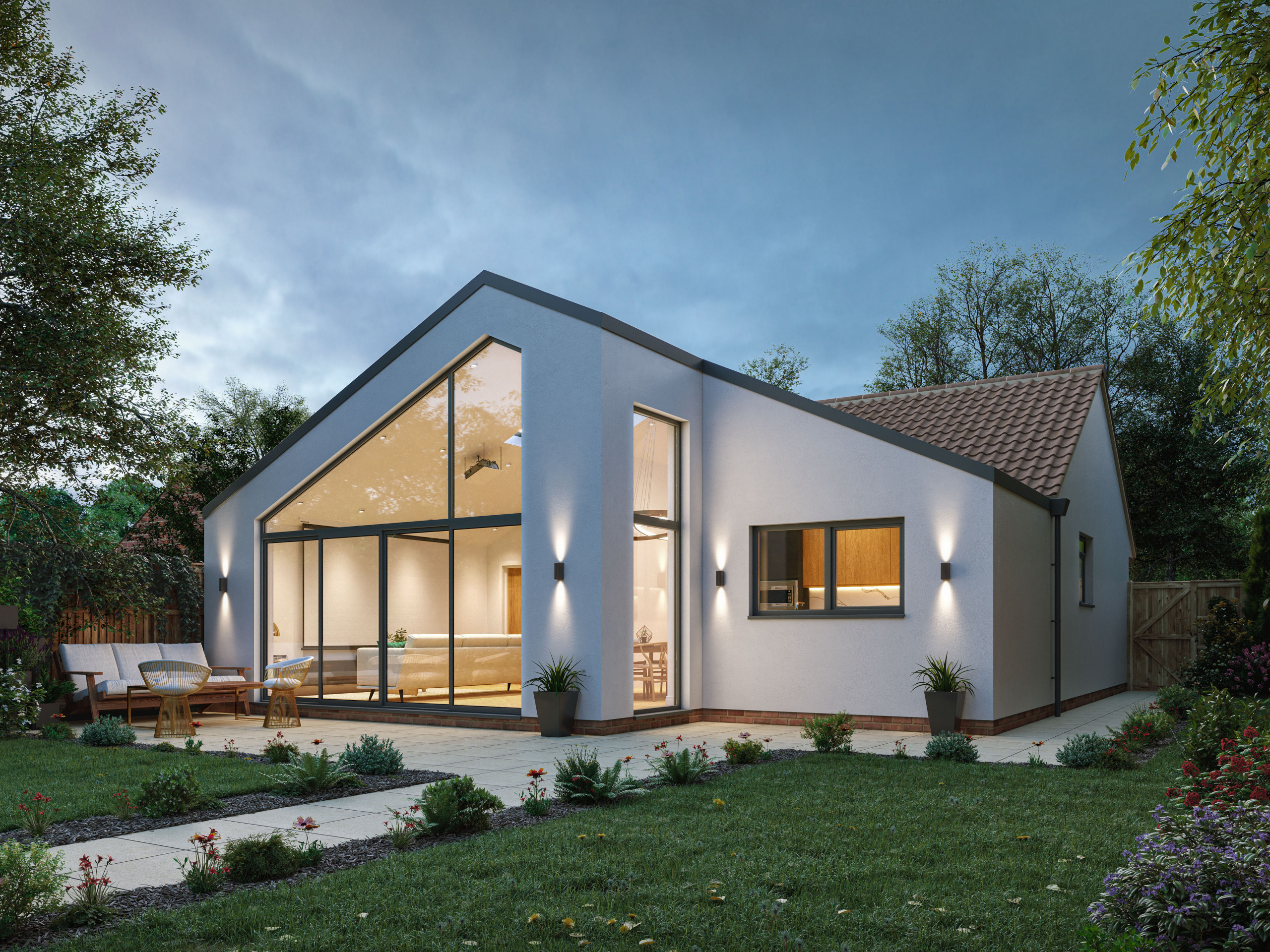 Contemporary Gable Extension, Pitched Roof, Glazing