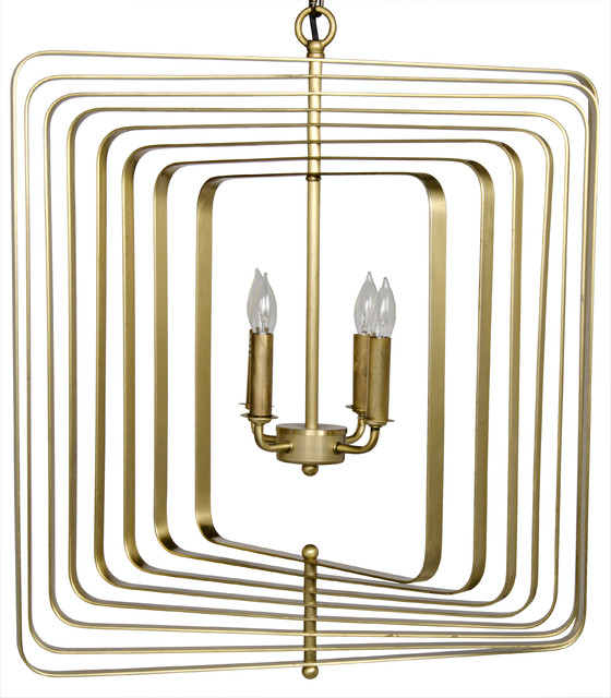 Dimaclema Chandelier, Small, Antique Brass