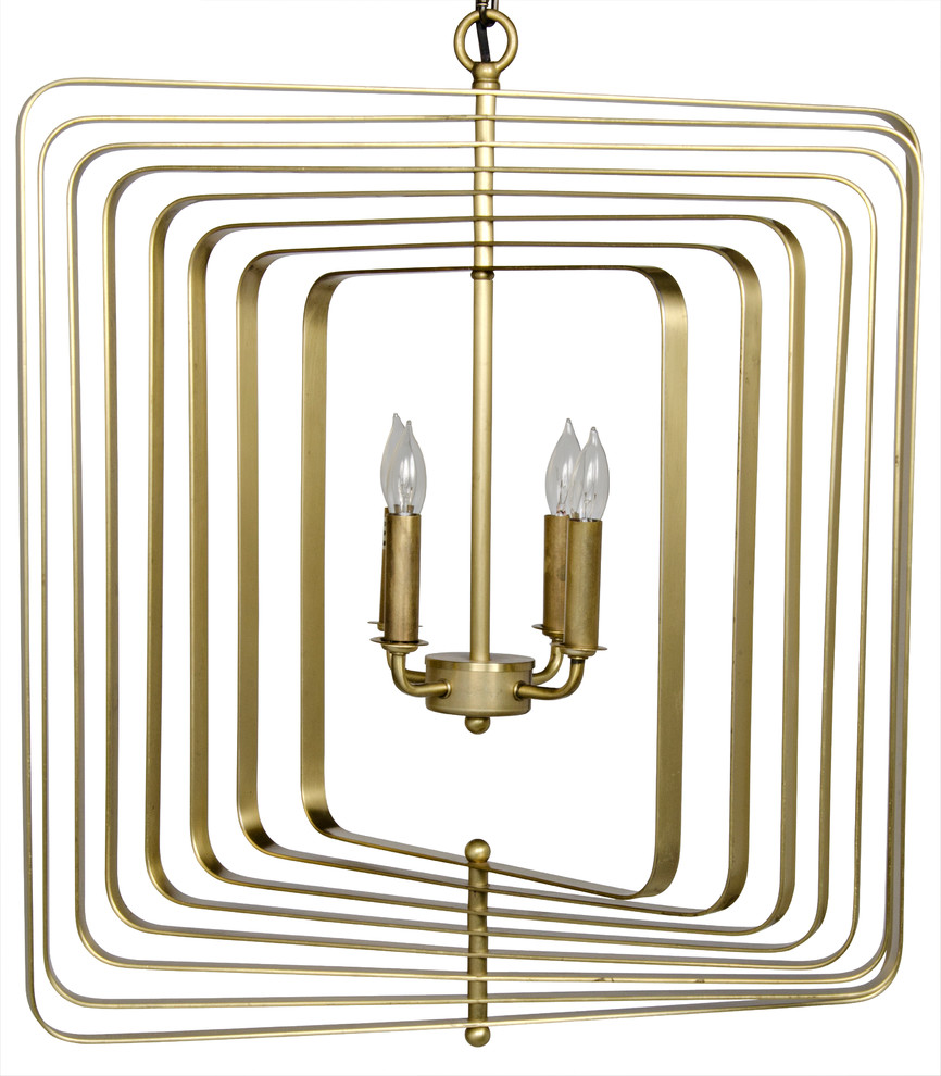 Dimaclema Chandelier, Small, Antique Brass