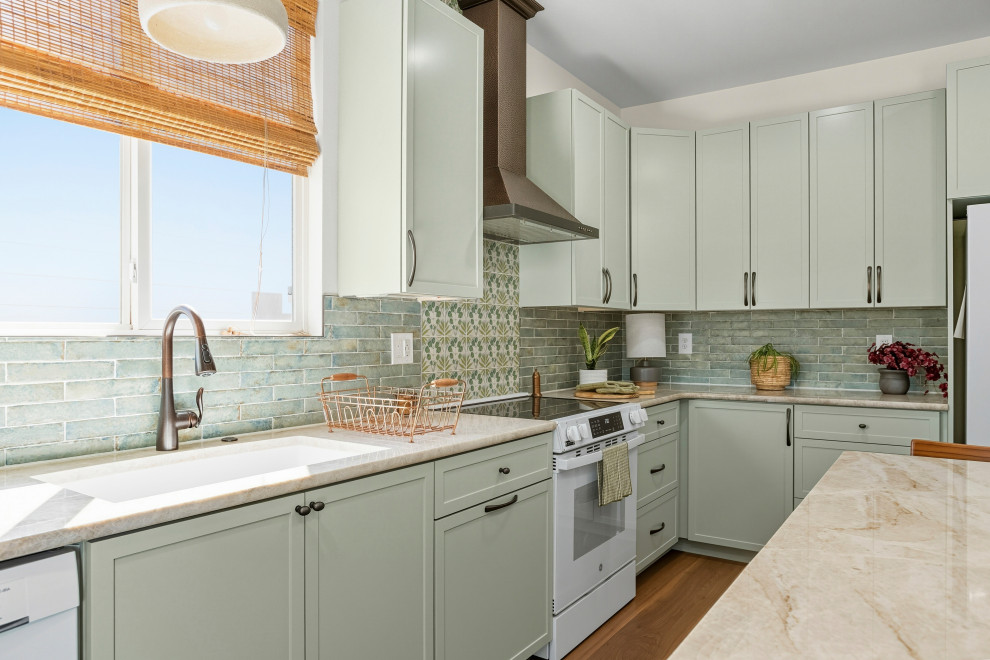 Calming Sage Green Kitchen