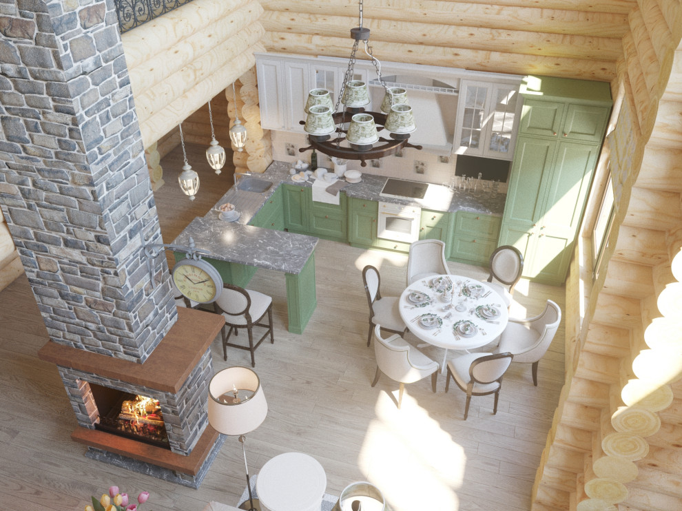 Загородный бревенчатый дом