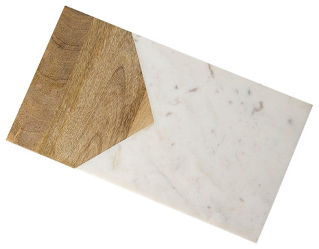 Marble and Wood Serving Board