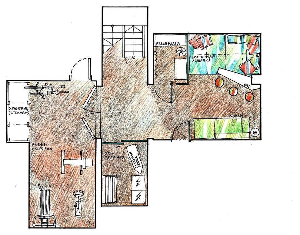 Интерьер загородного дома в Мичуринском