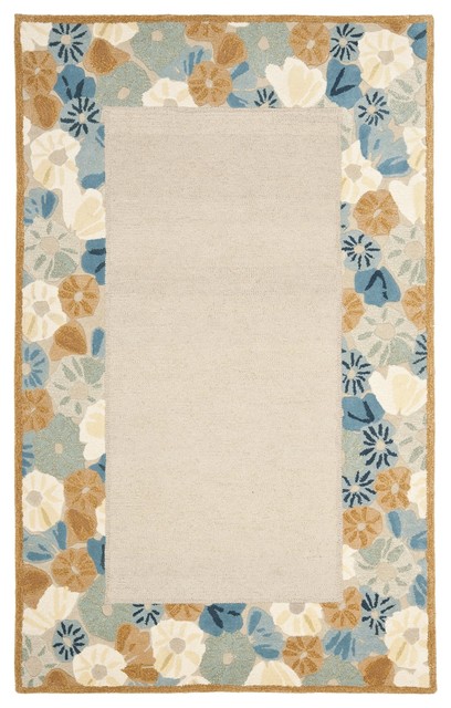 Safavieh Martha Stewart Contemporary Poppy Border Hand Tufted Wool Rug