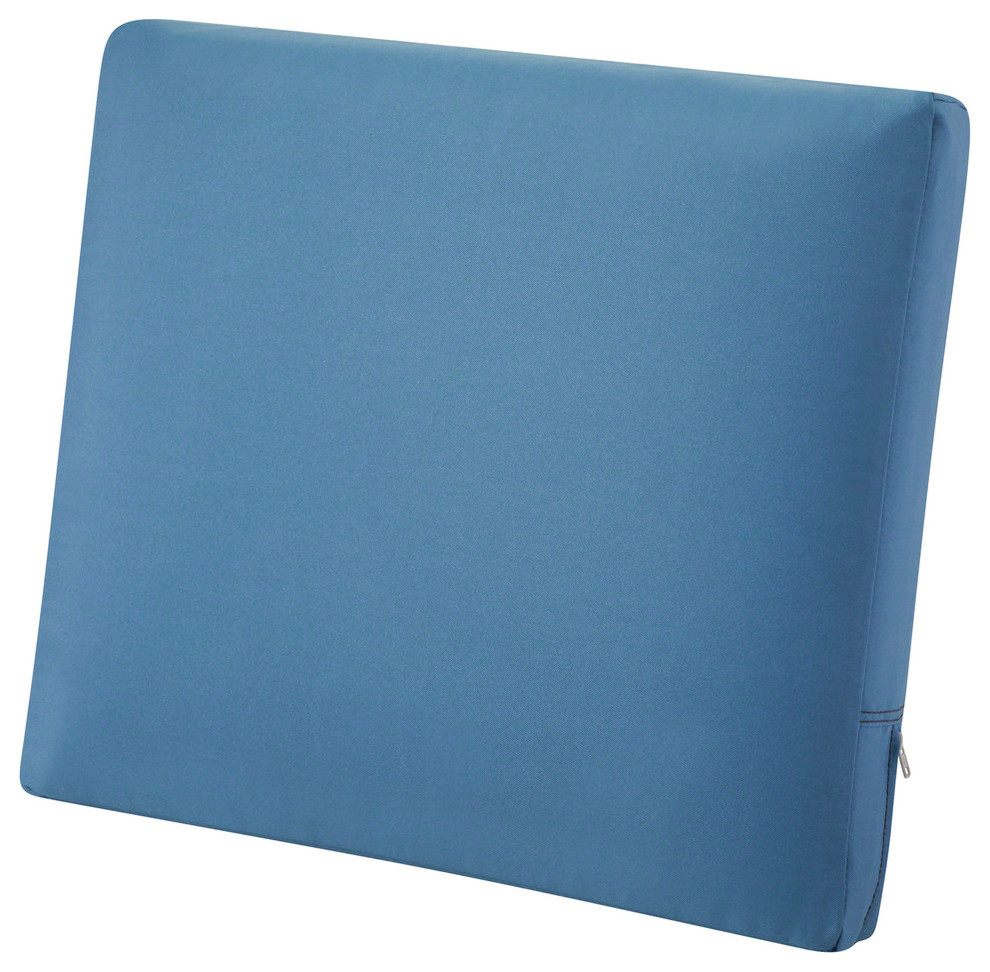 Patio Back Cushion Slip Cover and Foam, 23"x20"x4" Contemporary Outdoor Cushions And Pillows