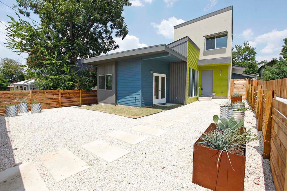 Transitional exterior home idea in Austin