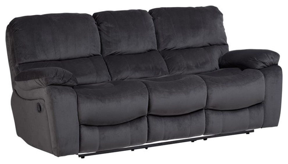 Ramsey Plush Reclining Sofa Steel Gray Recliner Chairs by