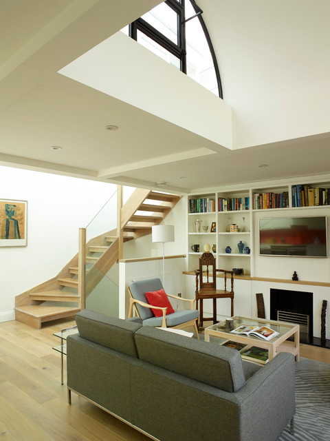 Kensington Mews House - Basement Design contemporary-living-room