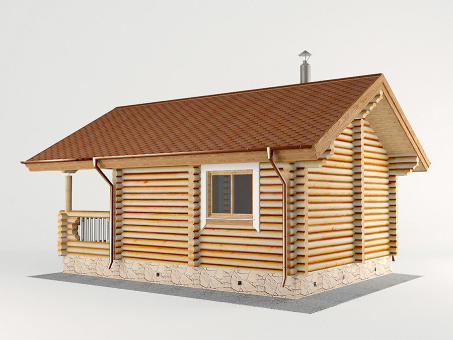 Проект деревянной бани БН-040