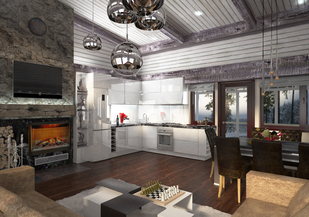 гостиная, коттедж