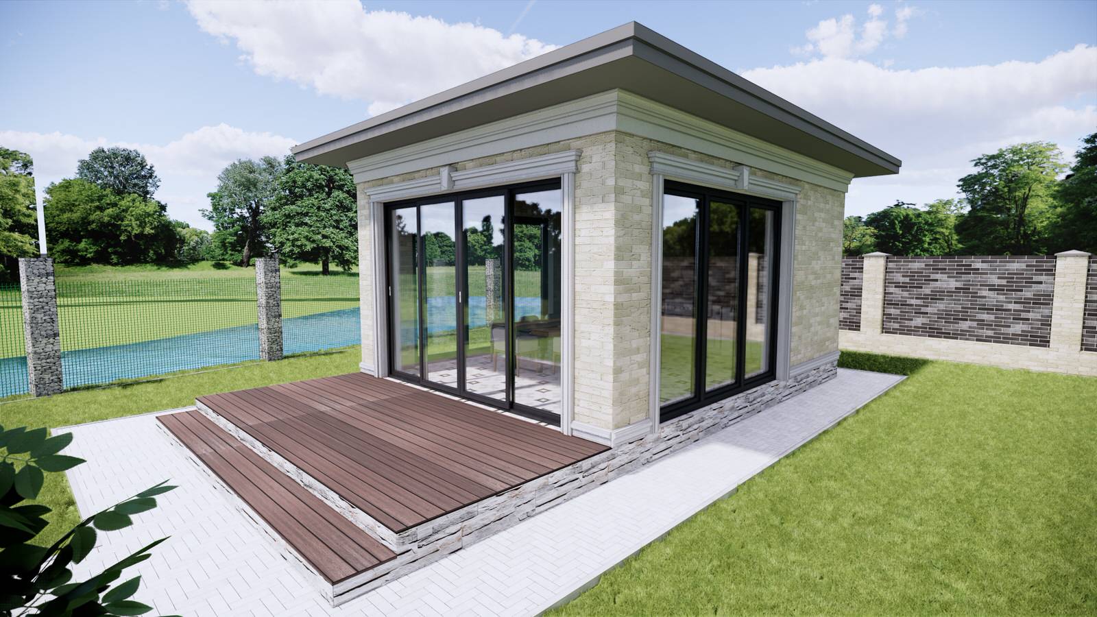 Проект дома с бассейным комплексом