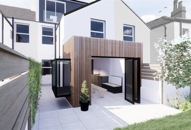 Cedar Cladding Extension trendy-hus-og-facade