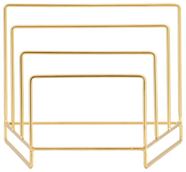 Square Metal Magazine Rack, Gold Contemporary Magazine Racks by GwG Outlet Houzz