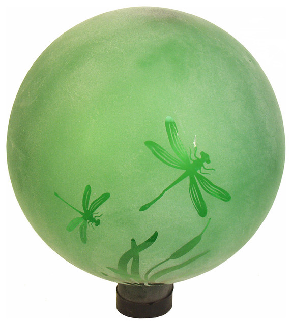 Shop Houzz | Echo Valley Echo Valley Etched Jade Dragonfly Gazing Globe