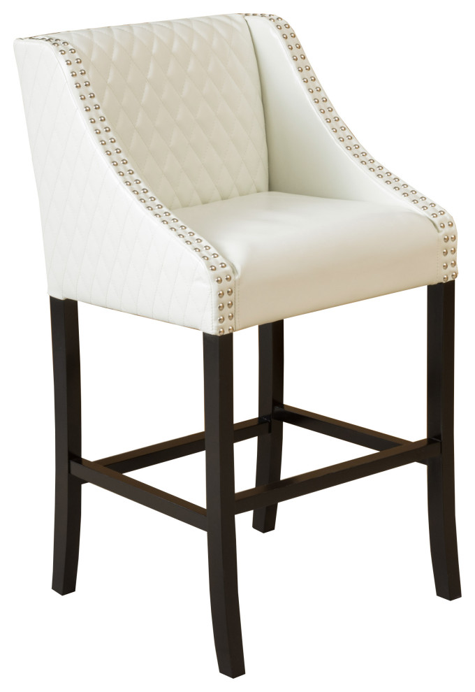 GDF Studio Filton Quilted Leather Counter Stool Transitional Bar