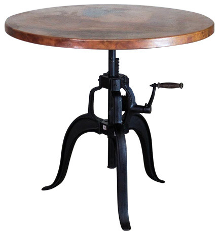 Edison Crank Copper Dining Table Natural 42
