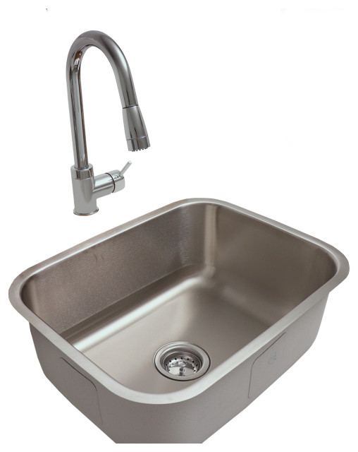 RCS Outdoor Kitchen Stainless Steel Under Mount Sink and Faucet -  Contemporary - Kitchen Sinks - by RCS Gas Grills