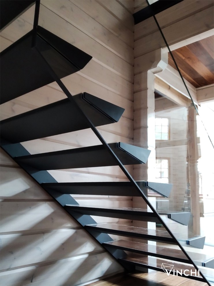 Лестница STEEL | GLASS&WOOD