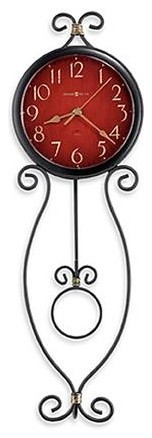 Addison Wall Clock w Wrought Iron Pendulum