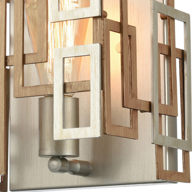 Gridlock 10" High 1-Light Sconce, Matte Gold - Transitional - Wall ...