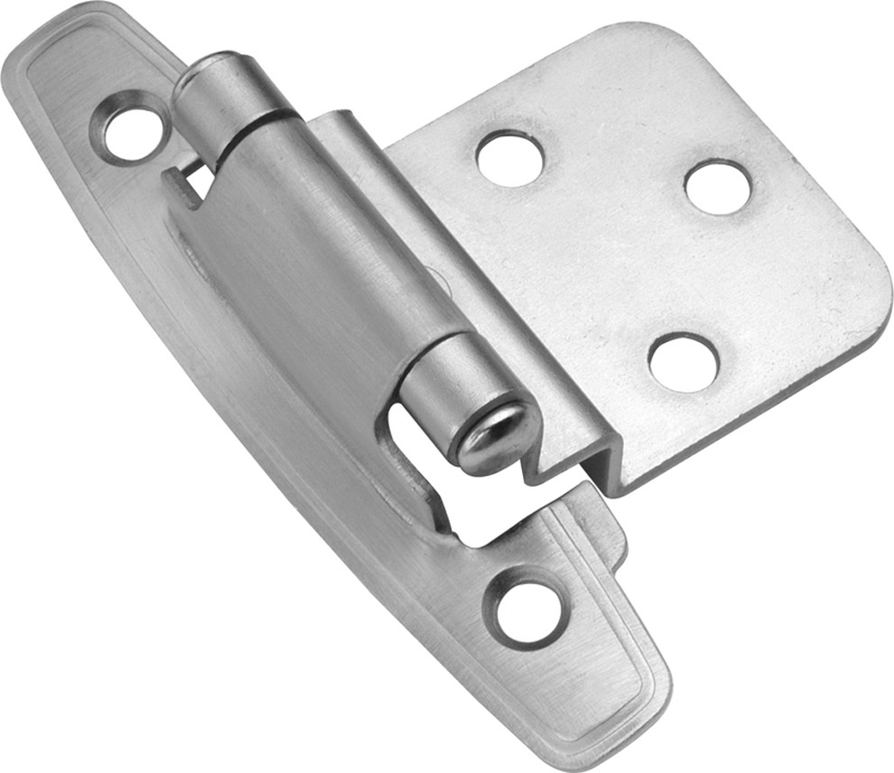 Satin Silver Cloud Surface Self-Closing 41341 In. Offset Hinge (2-Pack)