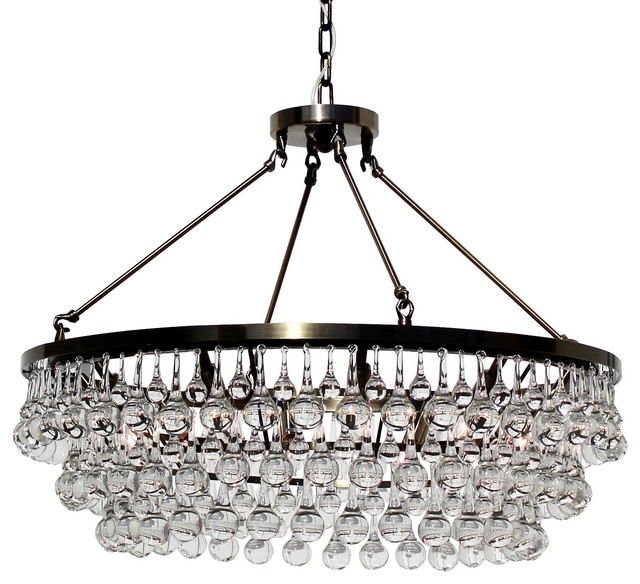 Celeste 32 Glass Drop Crystal Chandelier Antique Brass Celeste 32 Glass Drop Crystal Chandelier Antique Brass