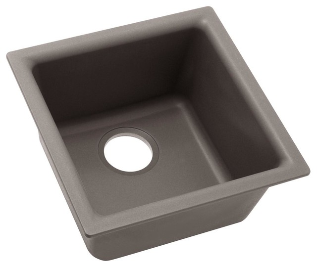 Elkay Quartz Classic 1-Bowl Dual Mount Bar Sink, Greige