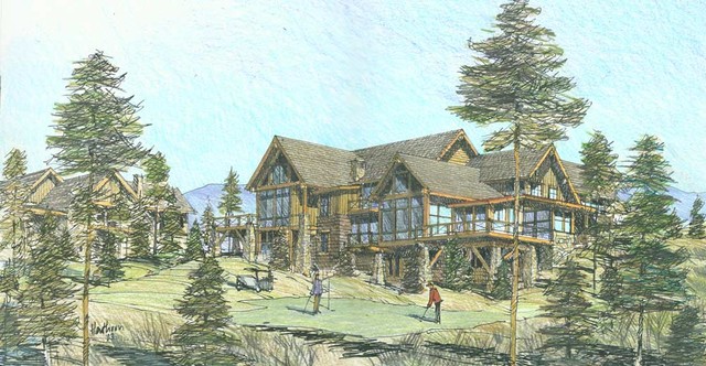 Glacier Cottages rustic-rendering