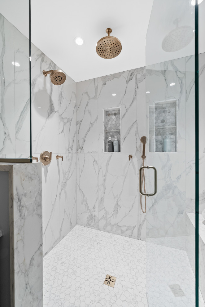 Custom Glass Shower Door | Open Bathroom Design