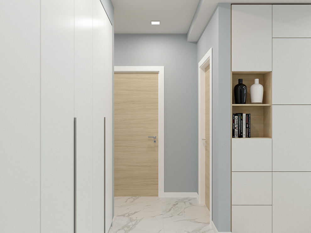 Светлая кварира с черными акцентами