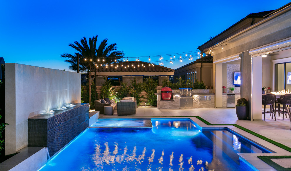 Carmel Valley - Luxury Pool with Waterwall - Contemporary - Pool - San ...