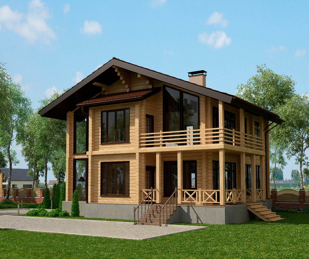 Загородный дом из клееного бруса