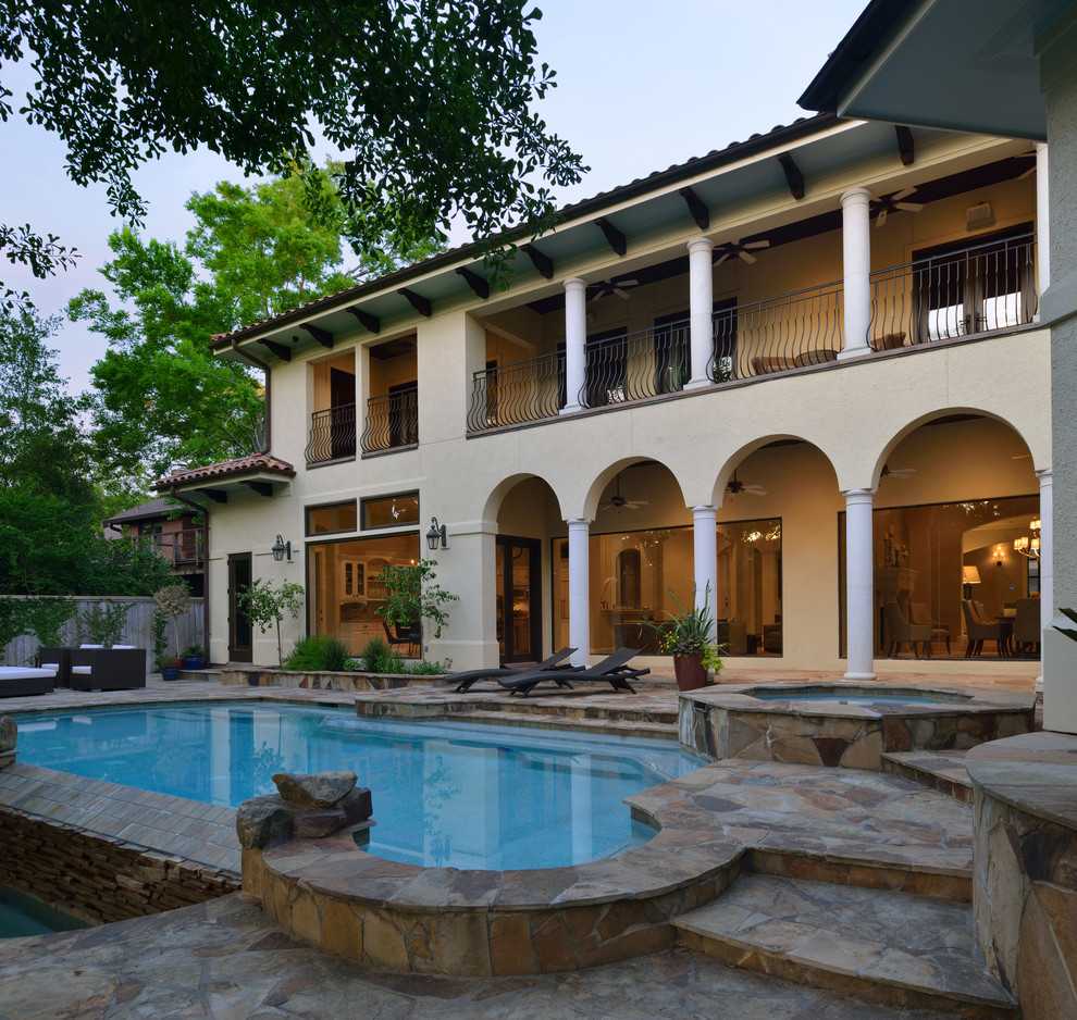 Inspiration for a transitional pool remodel in Houston