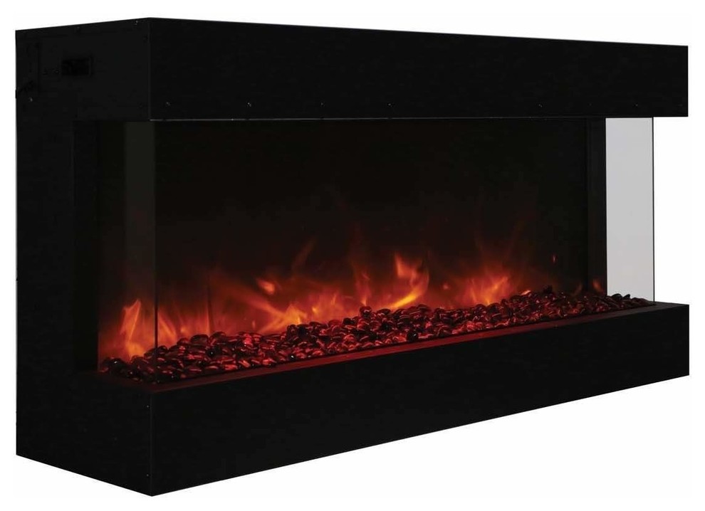 3 Sided 50 Wide Electric Fireplace Contemporary Indoor