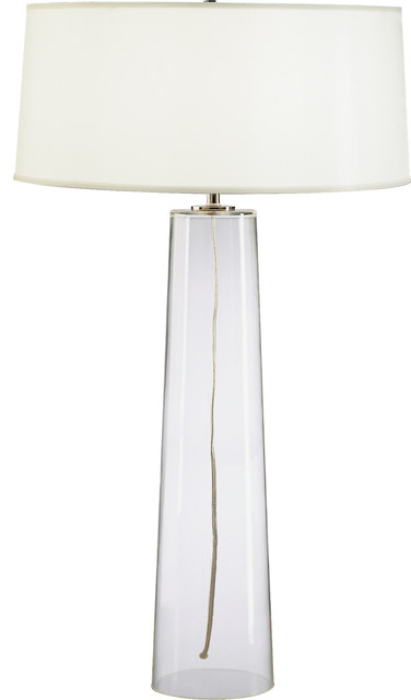 Robert Abbey Rico Espinet Olinda Tall Clear Glass Table Lamp, White