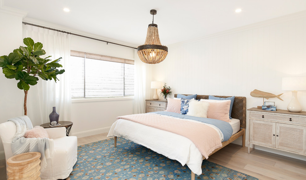 Design ideas for a modern bedroom in Sydney.
