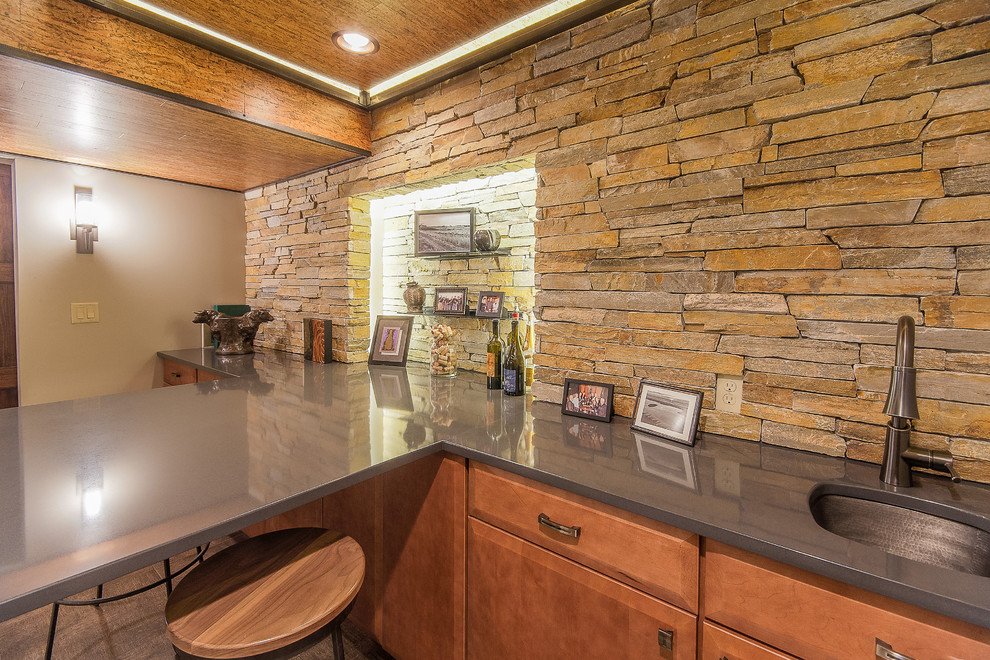 Home design - large rustic home design idea